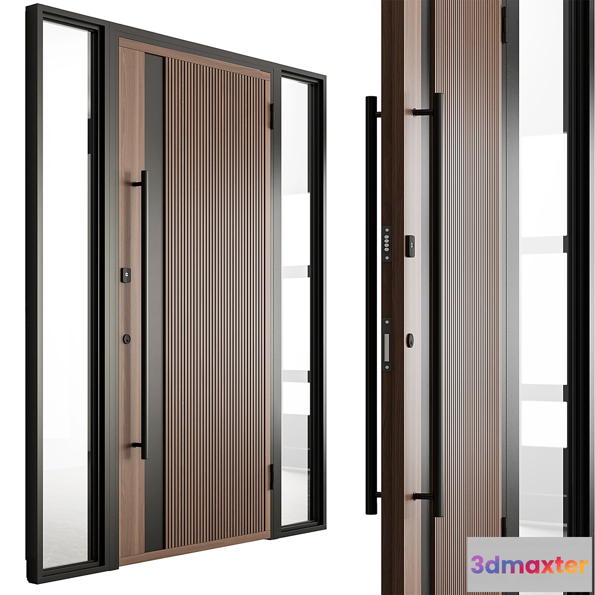 1301291 - Wooden Front Door - Set 100 - No.2 3D Max