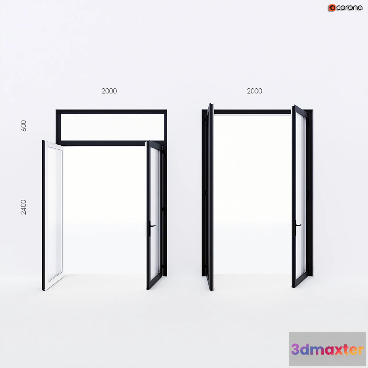 1302921 - Balcony door Alumil - No.3 3D Max