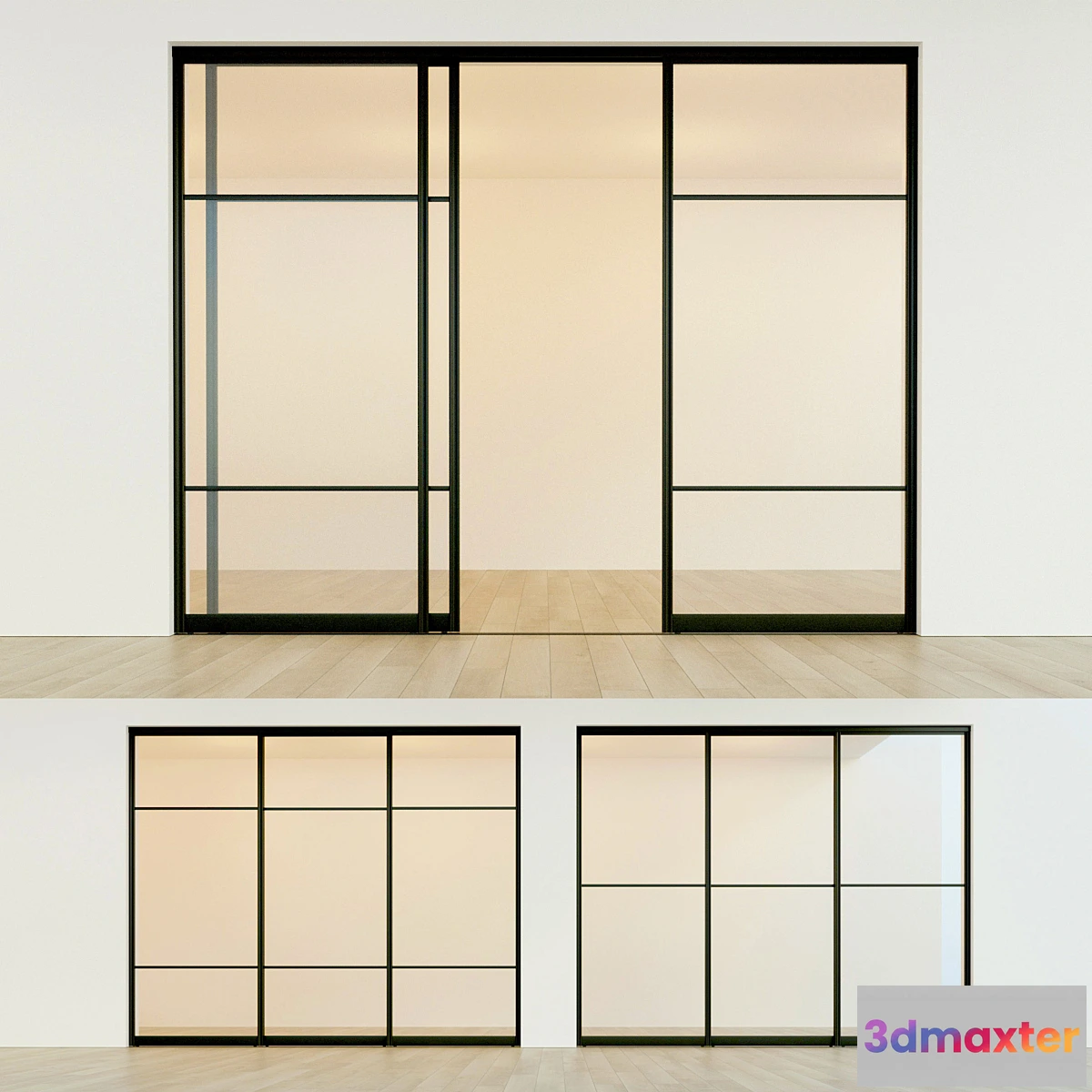 1304909 - Sliding partition door 17 3D Max