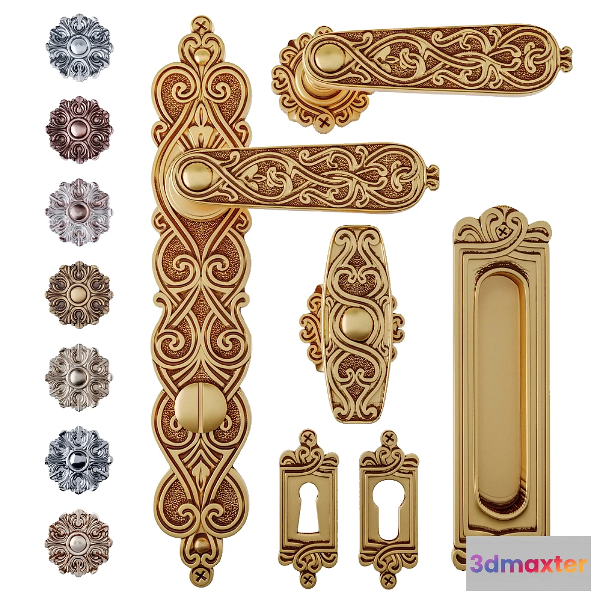 1305477 - Door handle Salice Paolo IL CAIRO 3D Max