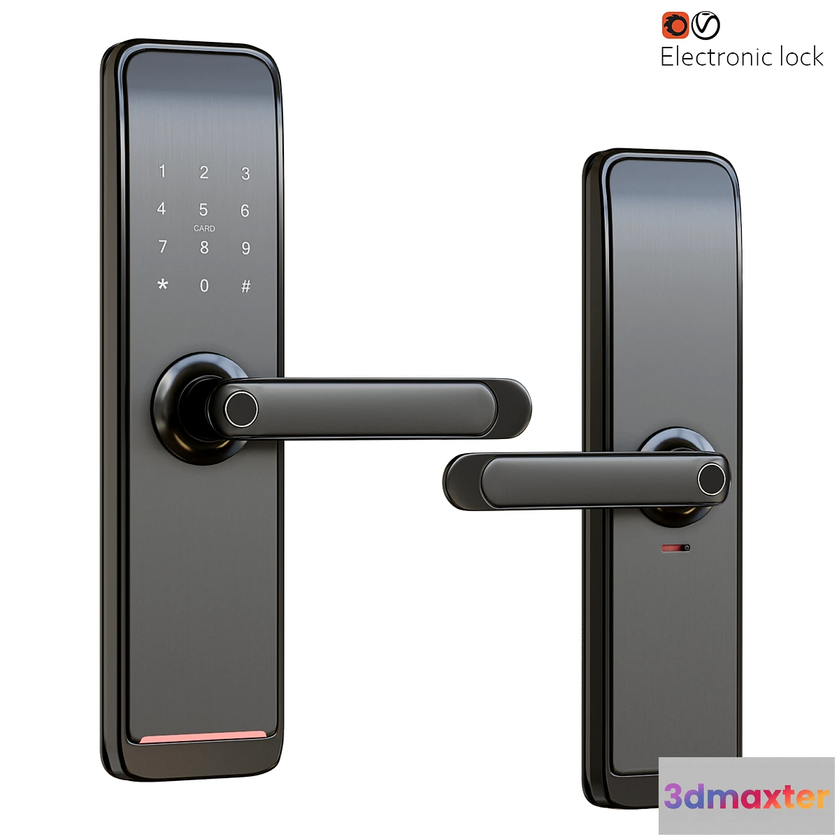 1317030 - Electronic door handle lock 3D Max