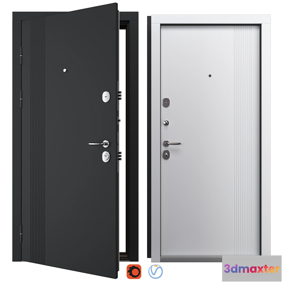 1318429 - Entrance metal door Status (Bulat) 3D Max