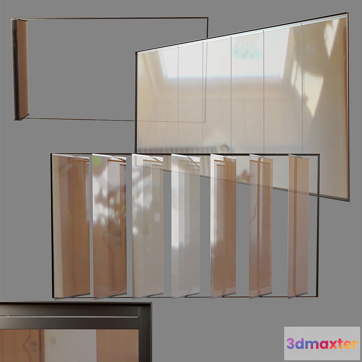 1324508 - Glass partition movable 3D Max