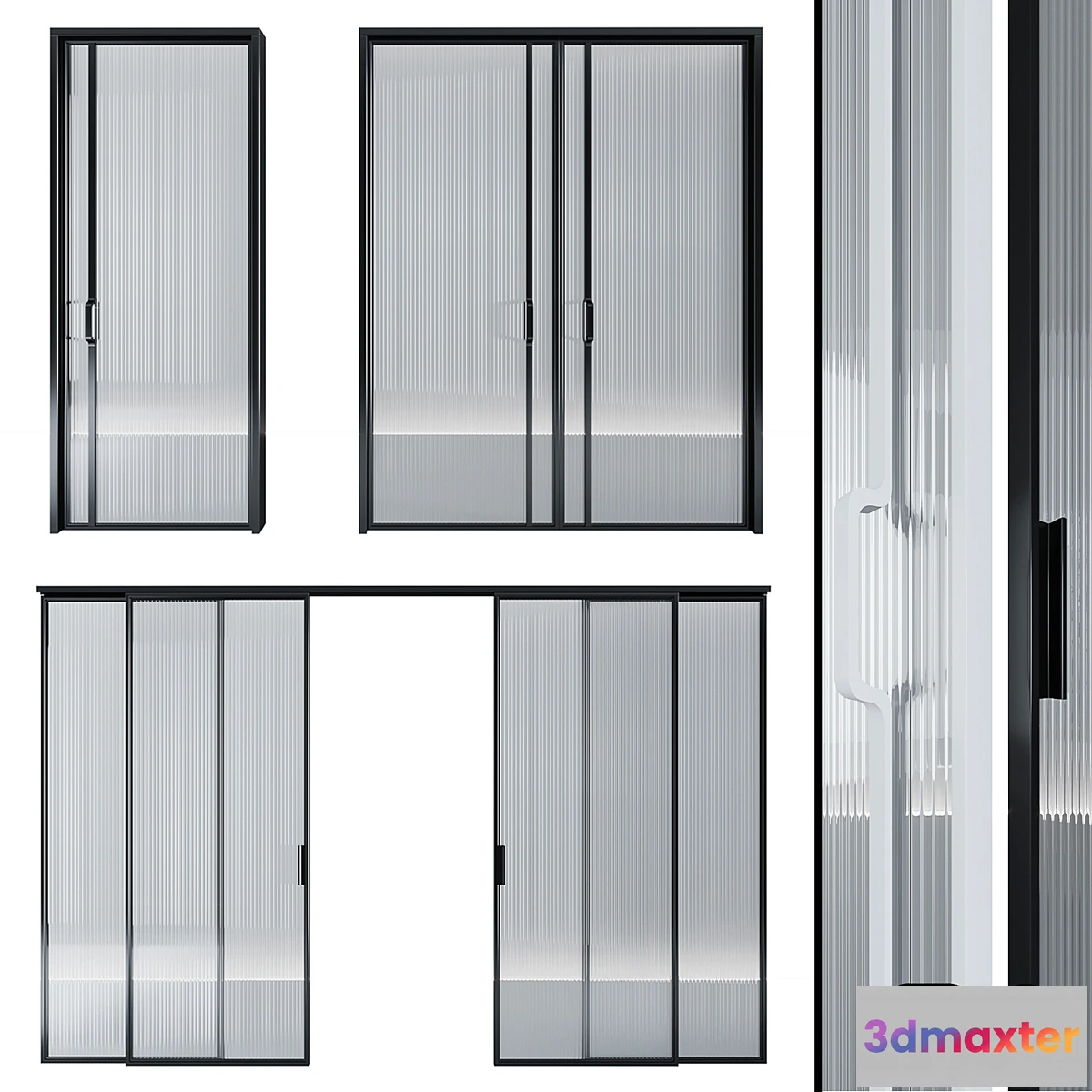 1332283 - Glass door pocket and swing system 3D Max