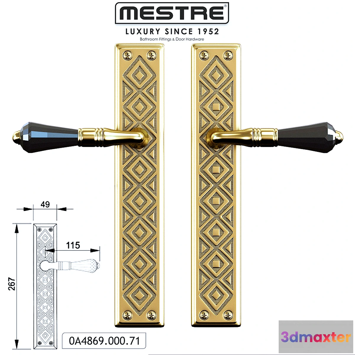 1332924 - Mestre Door handle 3D Max