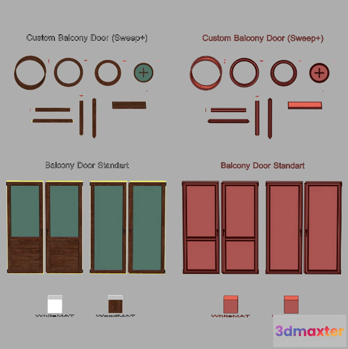 1335712 - Design for balcony doors 3D Max