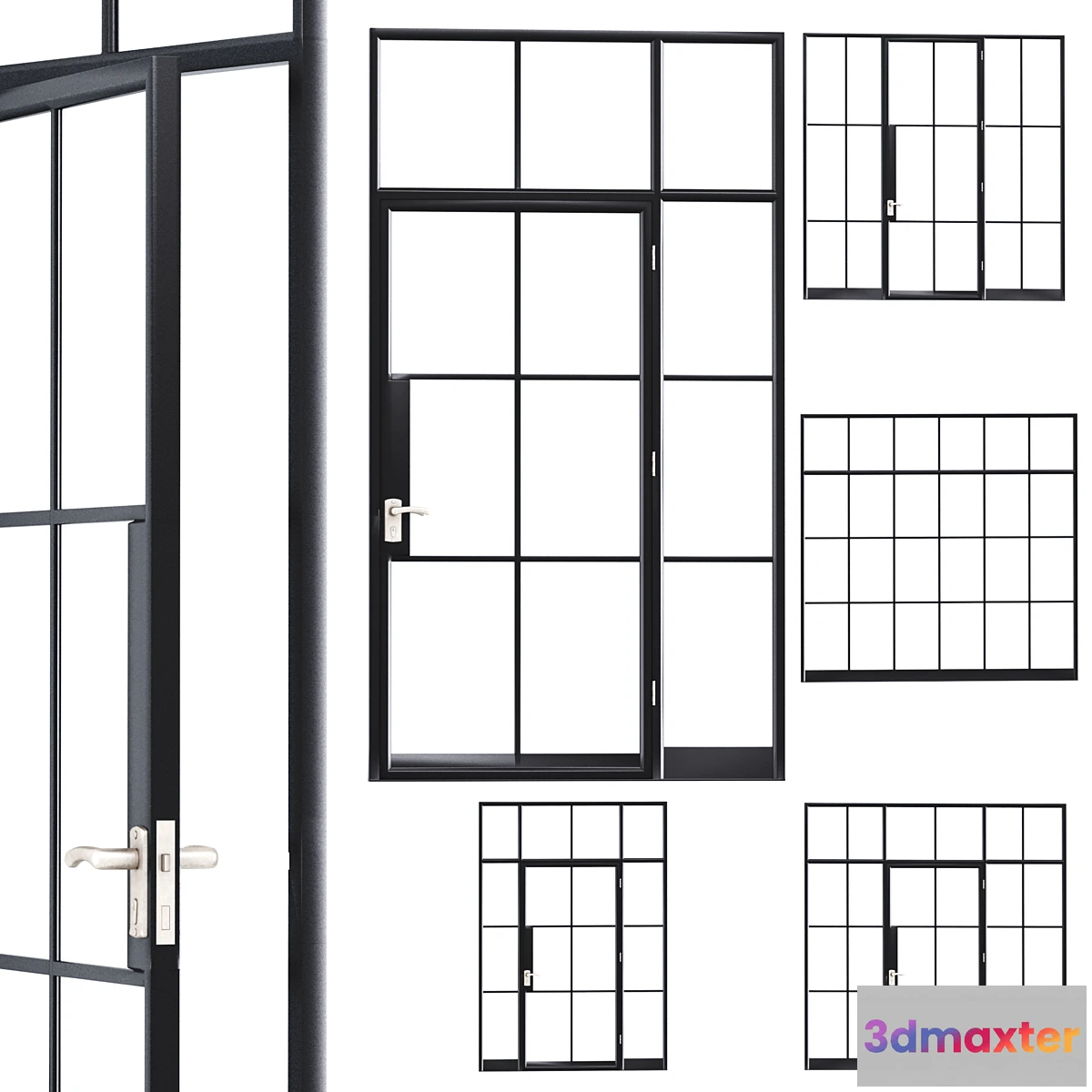 1335928 - Steel door. Partition set 1 3D Max