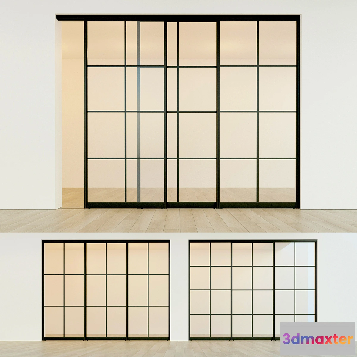 1342190 - Sliding partition door 15 3D Max