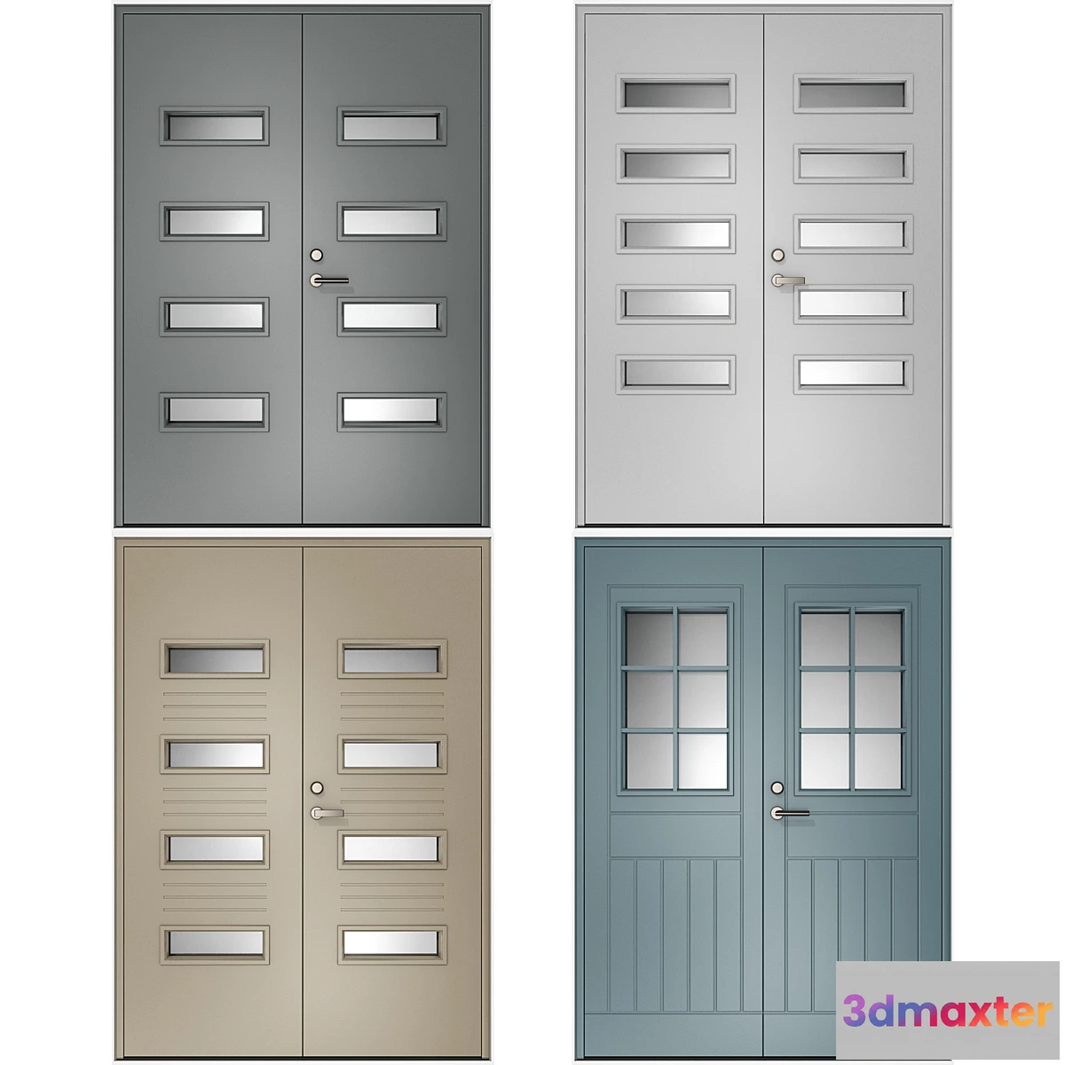 1345378 - Metal swinging fire doors 3D Max