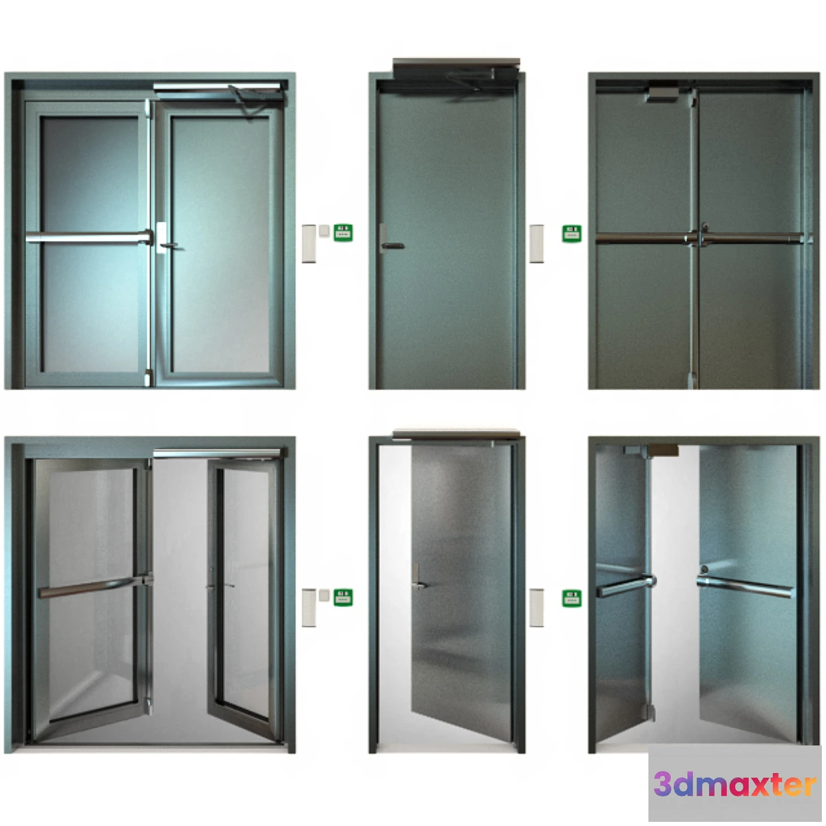 1346244 - Metal fire doors 3D Max