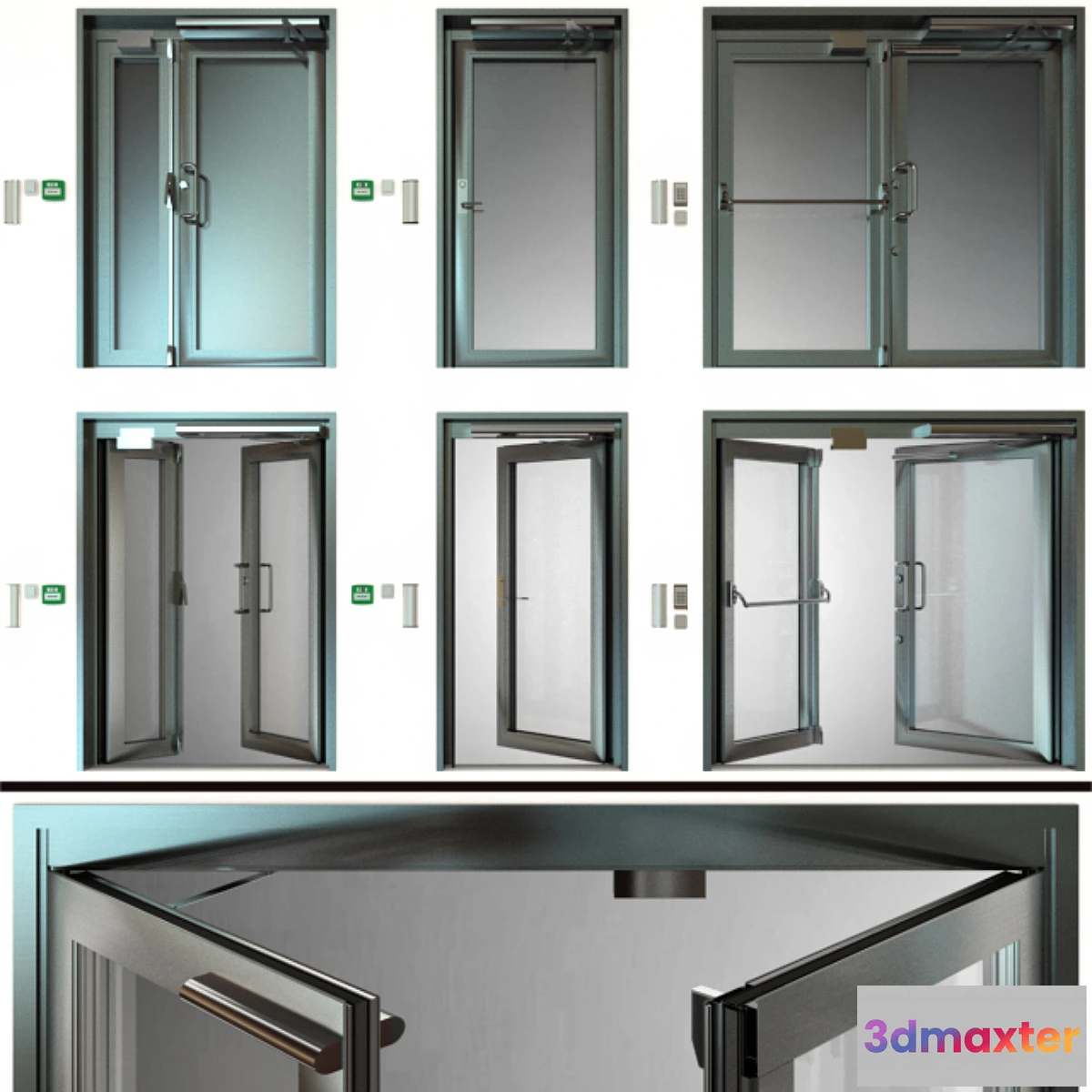 1355482 - Metal fire doors - No.2 3D Max