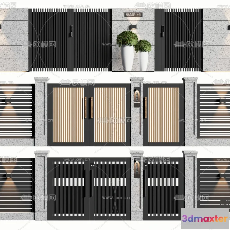 1389491 - Gate 3D Models for Villas - Architecture 3D - 056 3D Max