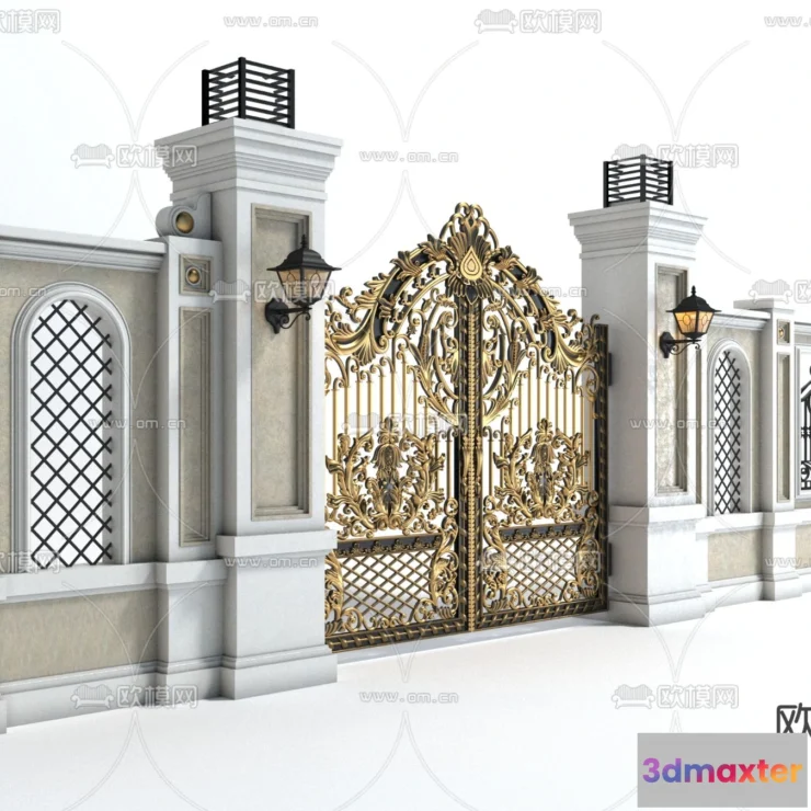 1390283 - Gate 3D Models for Villas - Architecture 3D - 068 3D Max