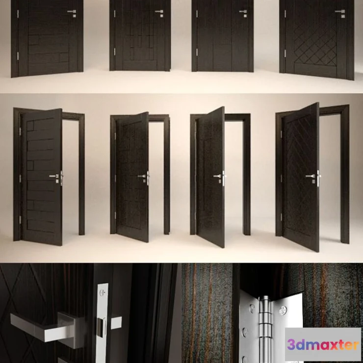 1397372 - Four Modern Doors 3D Max