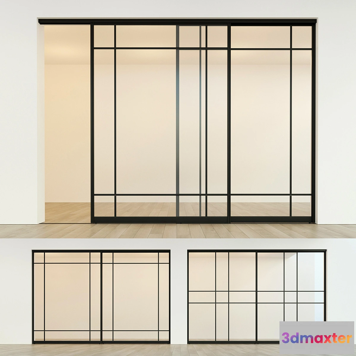 1403038 - Sliding partition door 12 3D Max