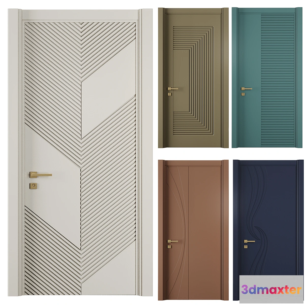 1405440 - Entrance door set66 3D Max