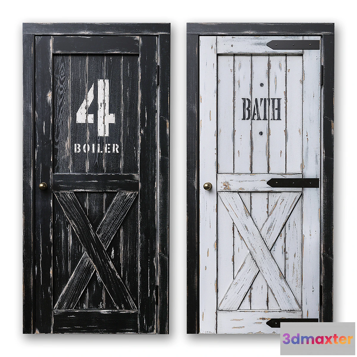 1406378 - Loft style doors boiler bathroom 3D Max