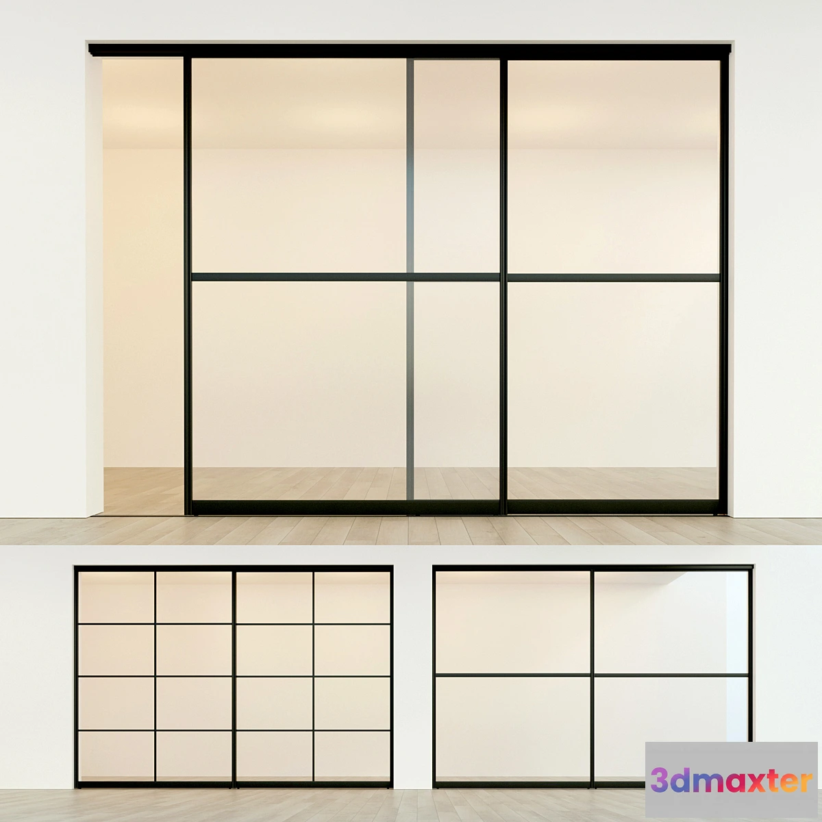 1408002 - Sliding partition door 9 3D Max