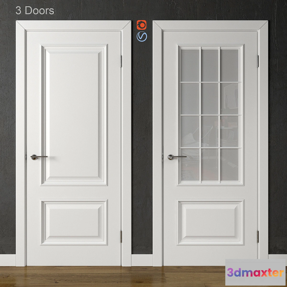 1410942 - Doors Academy Piemonte White (part 2) 3D Max