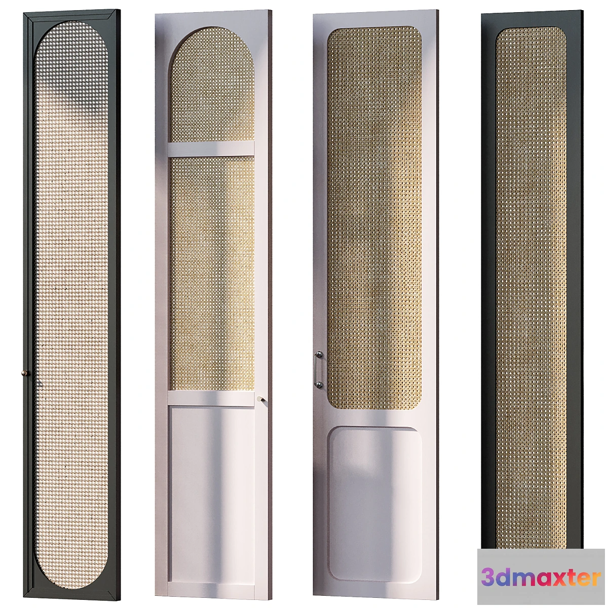 1413454 - Ratan cabinet doors 3D Max