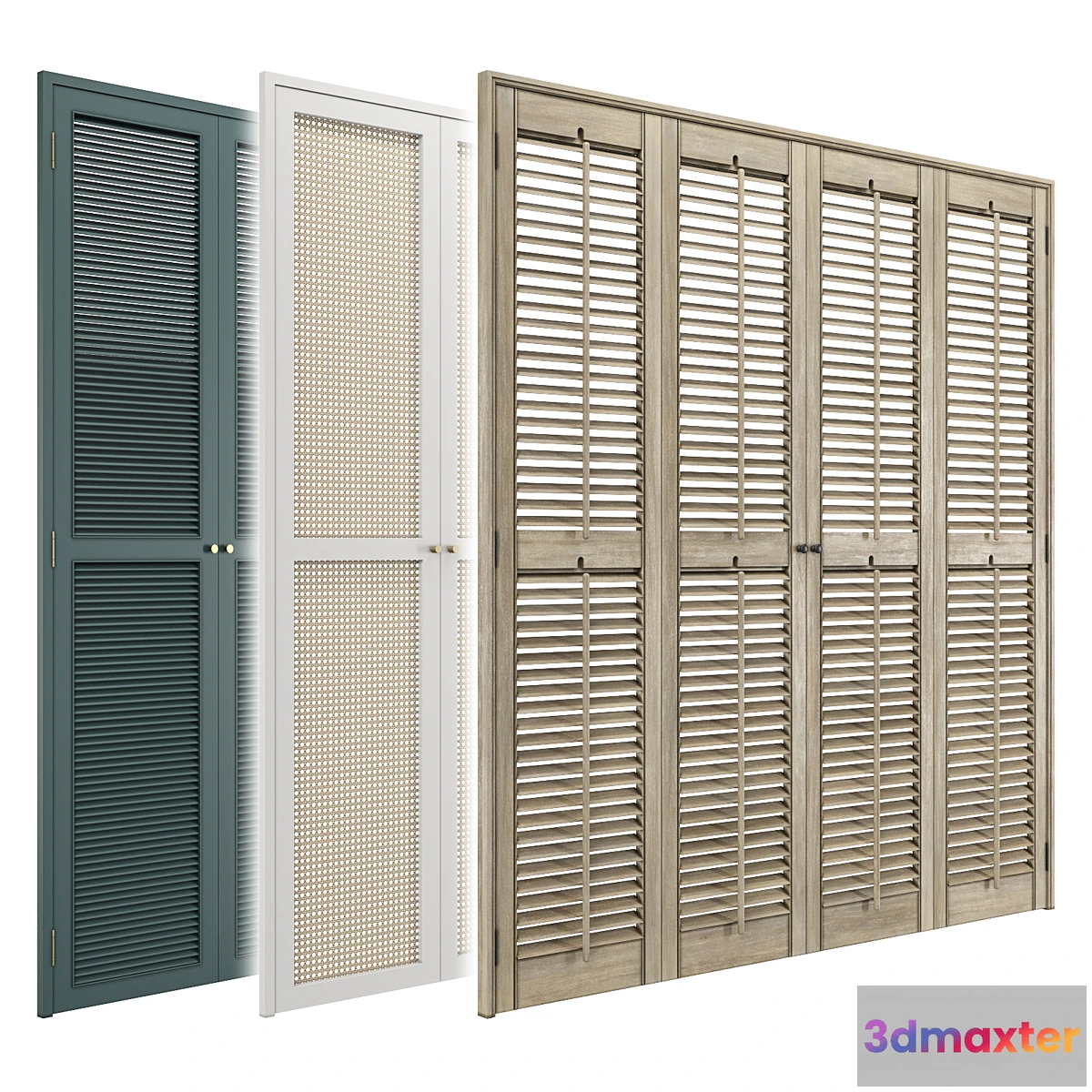 1418364 - Shutters & Wardrobe Doors Set 3D Max