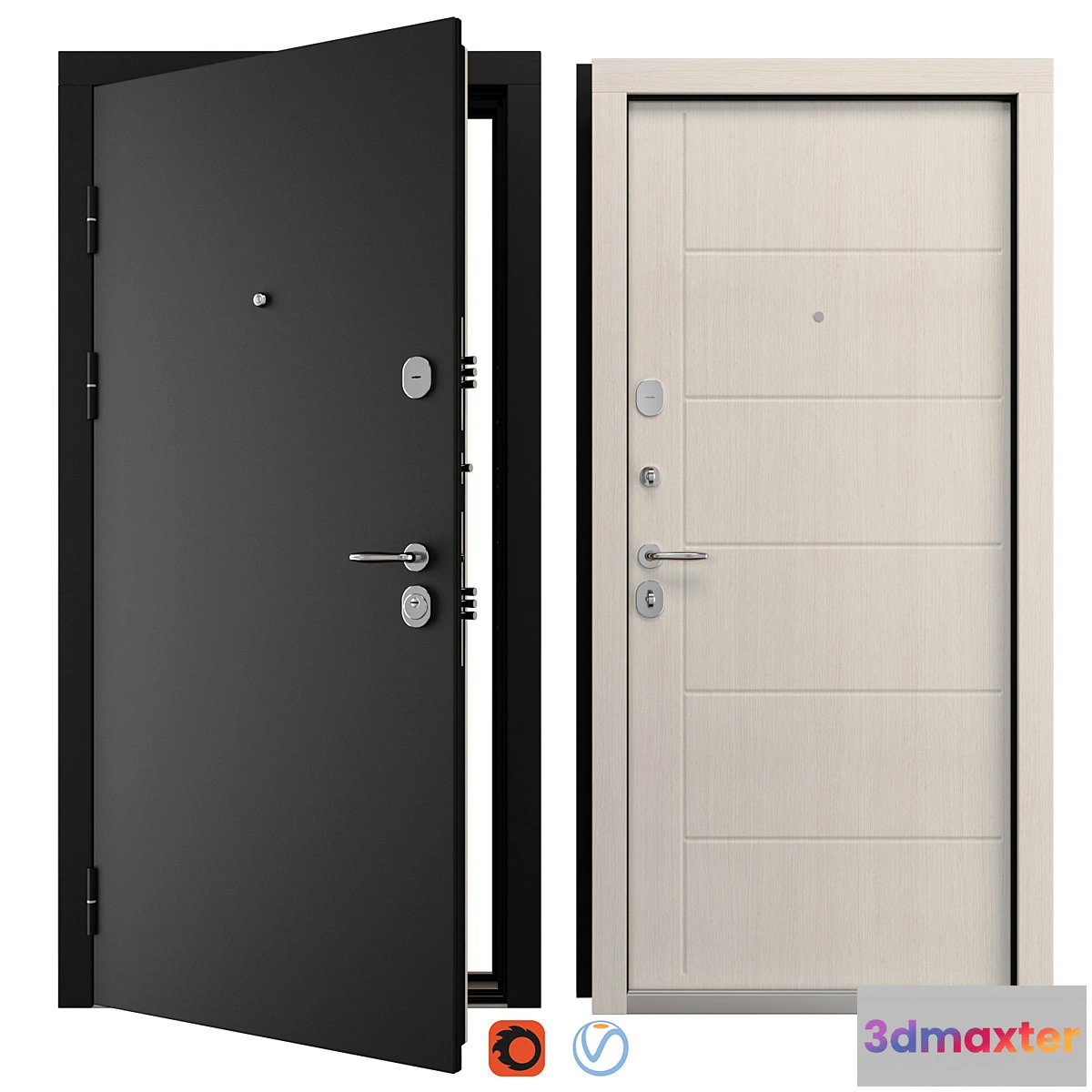 1423118 - Entrance metal door Larche (Strage) 3D Max