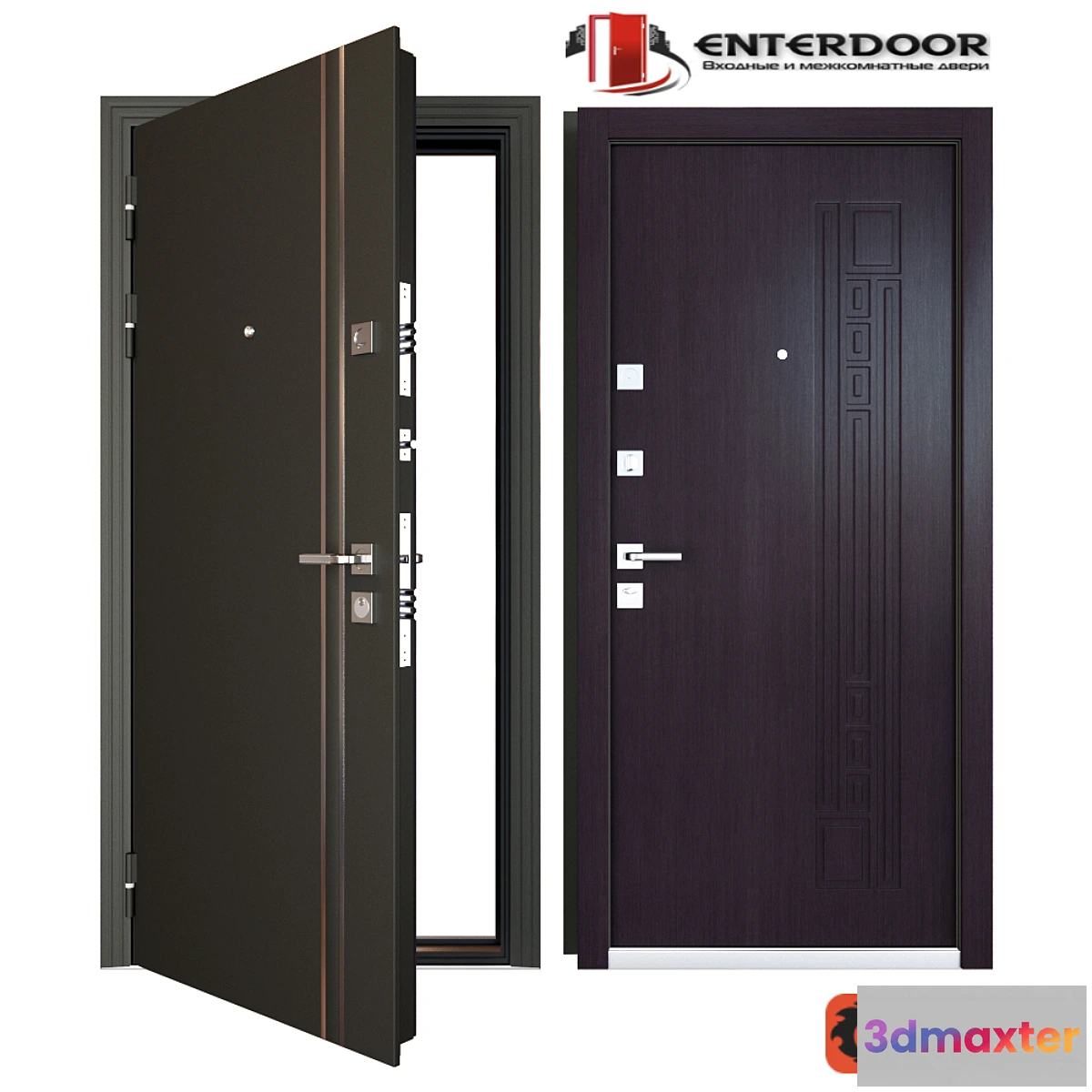 1424540 - Entrance metal door EnterDoor KvadroLine 3D Max