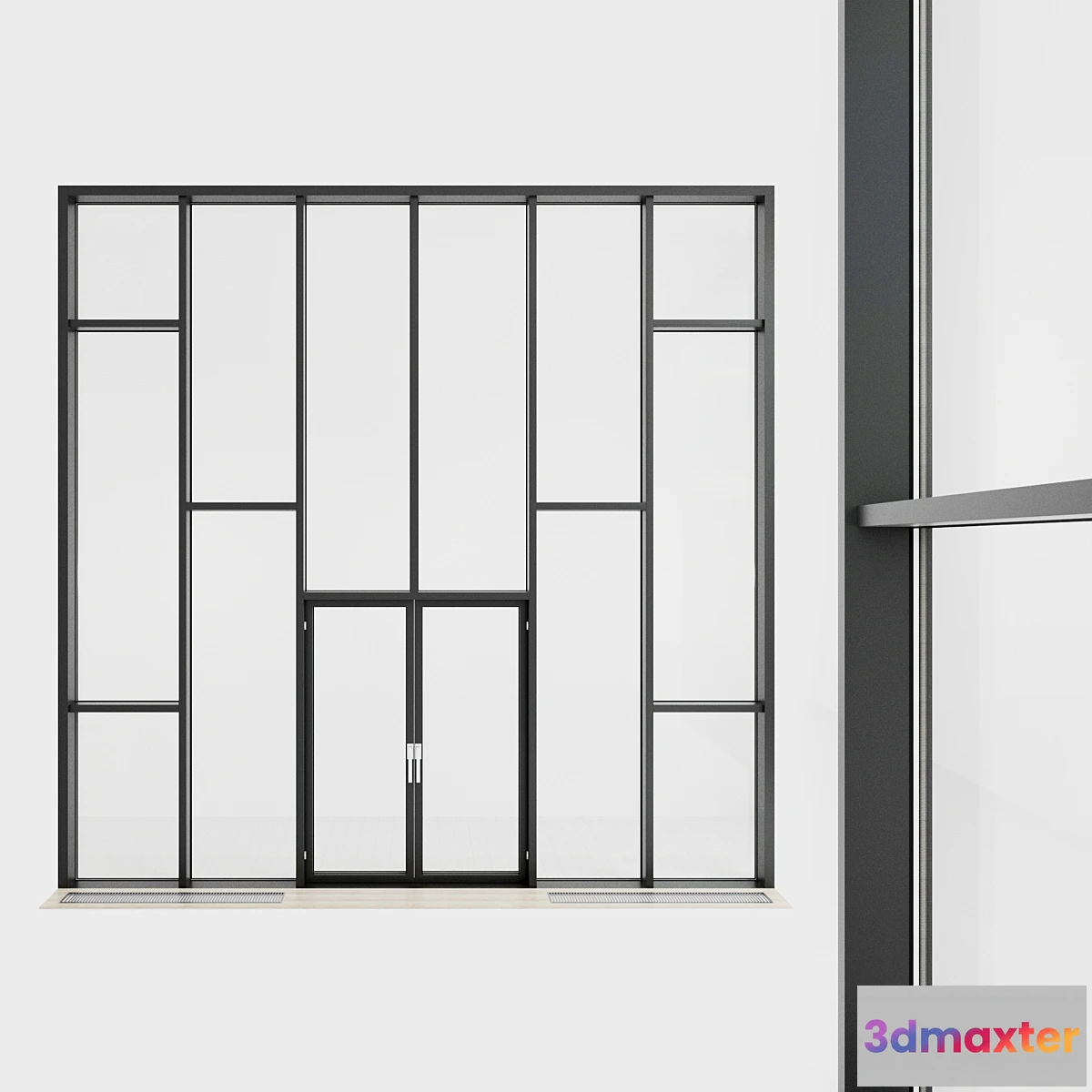 1424678 - Panoramic glazing. Stained glass window. thirty 3D Max