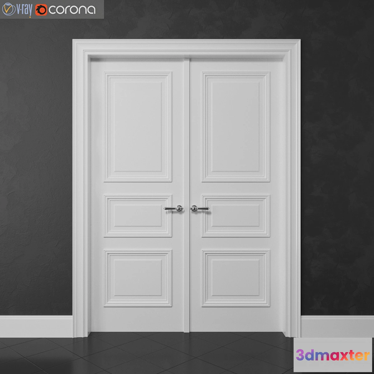 1425622 - Interroom double door 3D Max