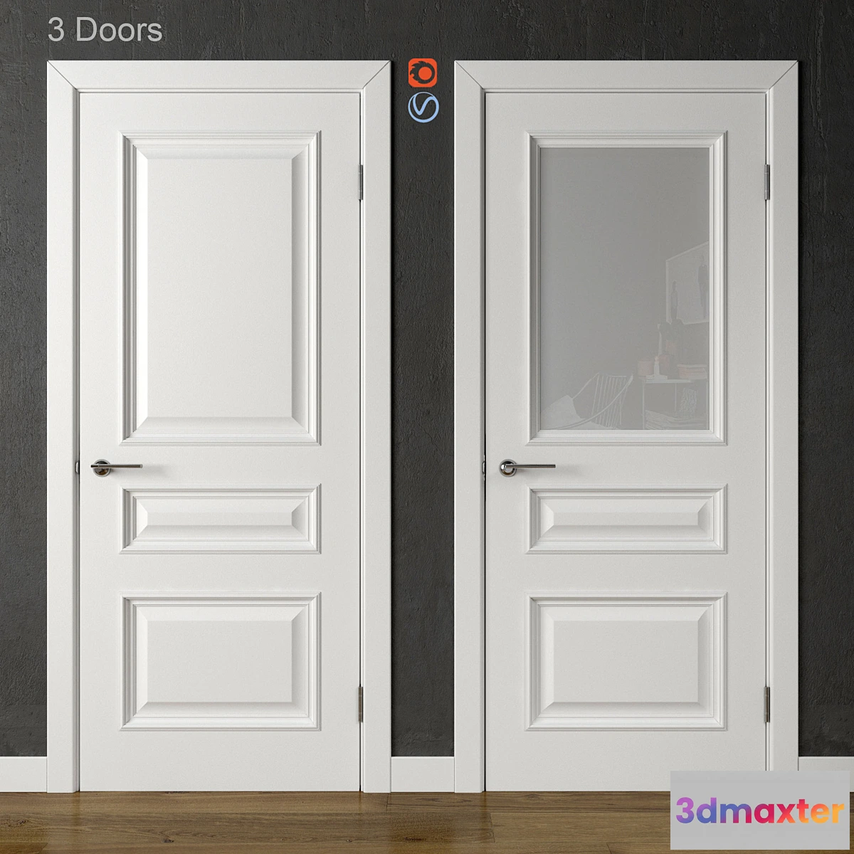 1429678 - Doors Academy Piemonte White (part 3) 3D Max