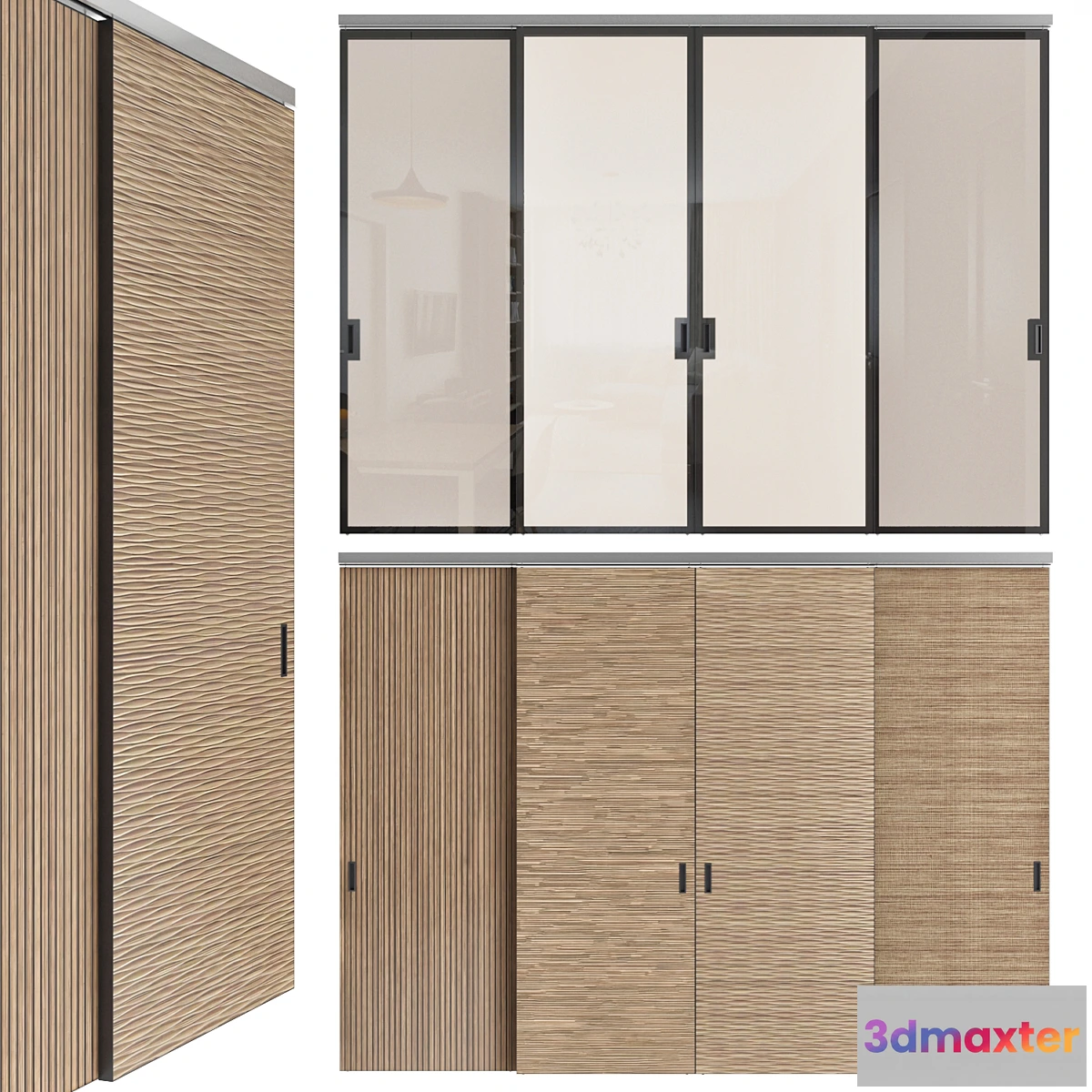 1430990 - Sliding partitions Union Stratus Lago and Stratus Uniflex 3D 3D Max