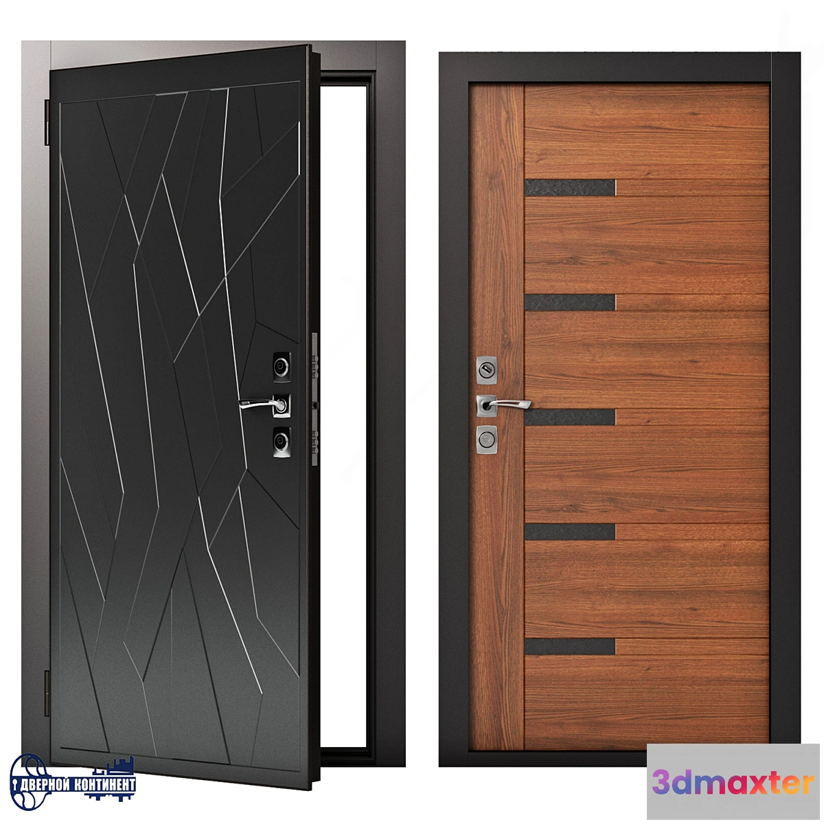 1436848 - Entrance doors Continent-Modern 3D Max