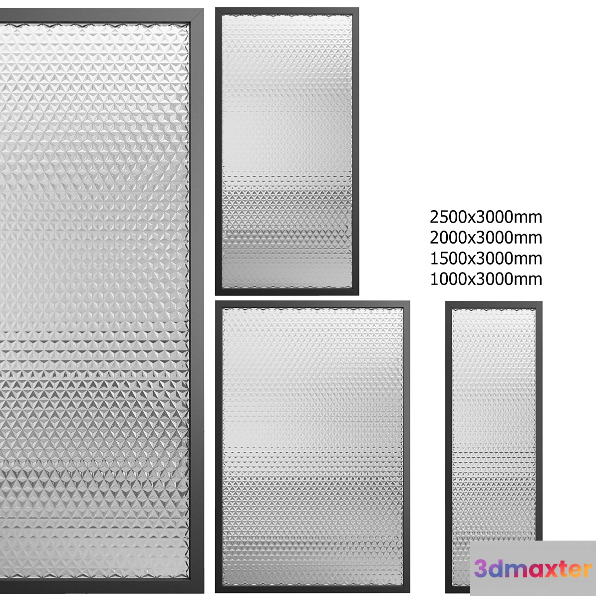 1439836 - Partition with embossed glass No. 4 3D Max