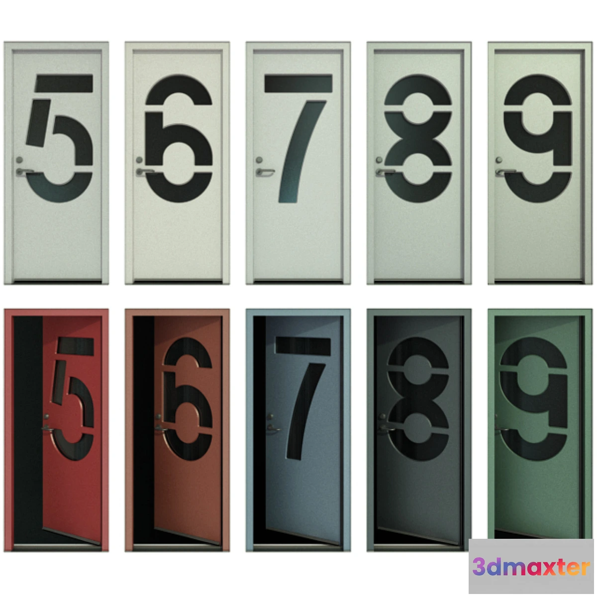 1442630 - Door with numbers (Part II) 3D Max
