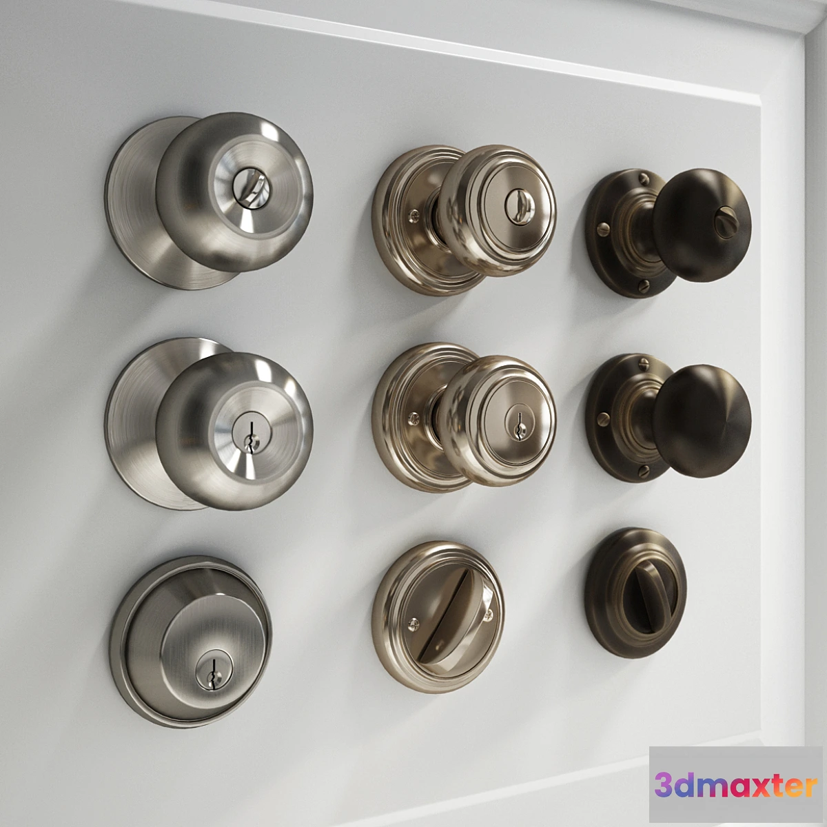 1447320 - Door knobs and locks 3D Max