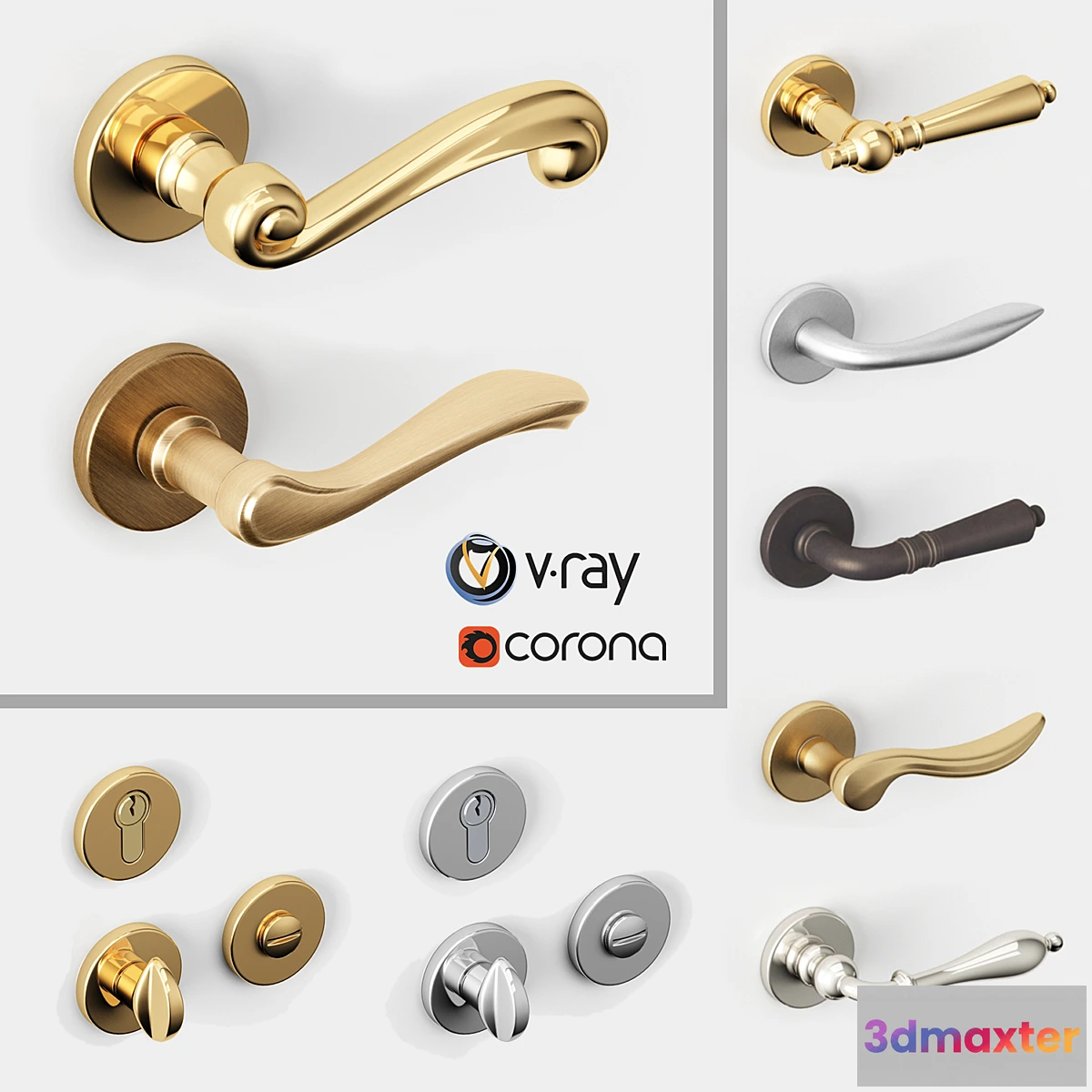 1449788 - Door handles MARTINELLI 3D Max