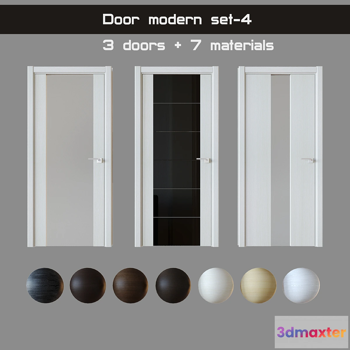 1452576 - Door modern set-4 3D Max