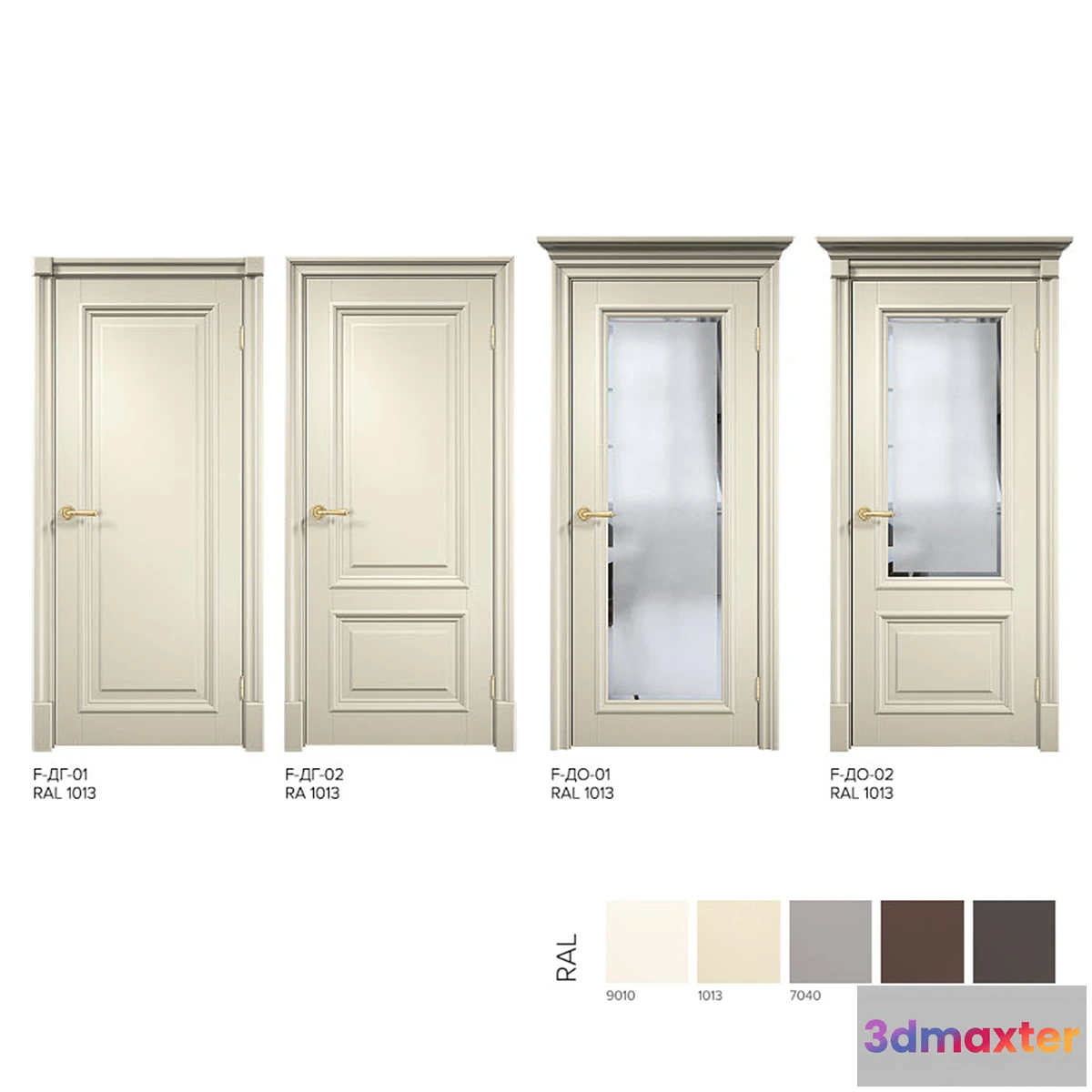1455372 - Laban Interior doors. Series “Brescia F” 3D Max