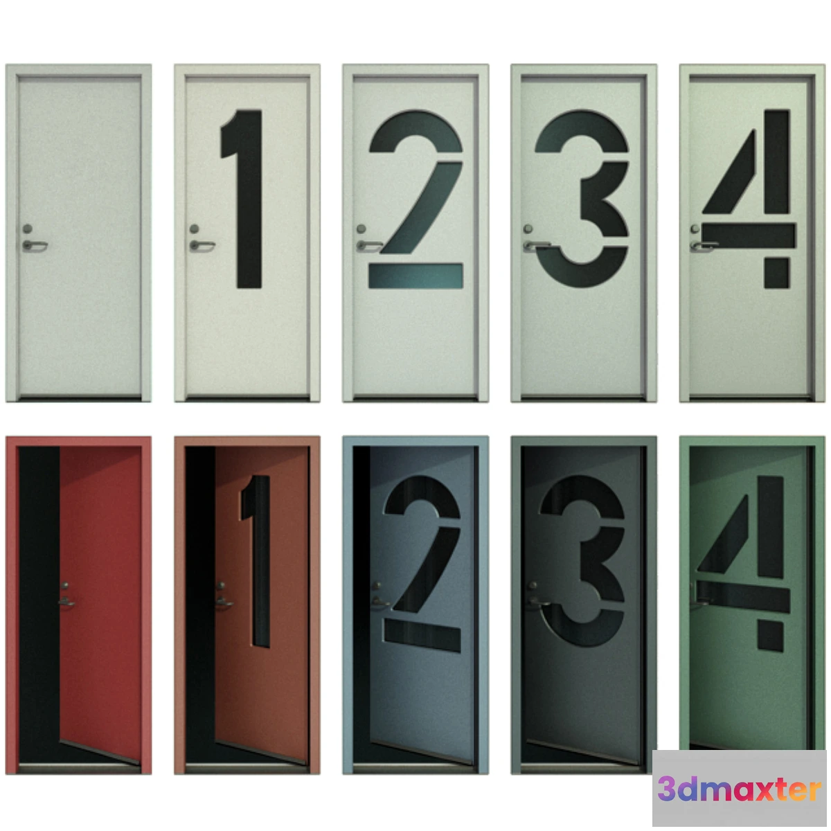 1464222 - Door with numbers (Part I) 3D Max