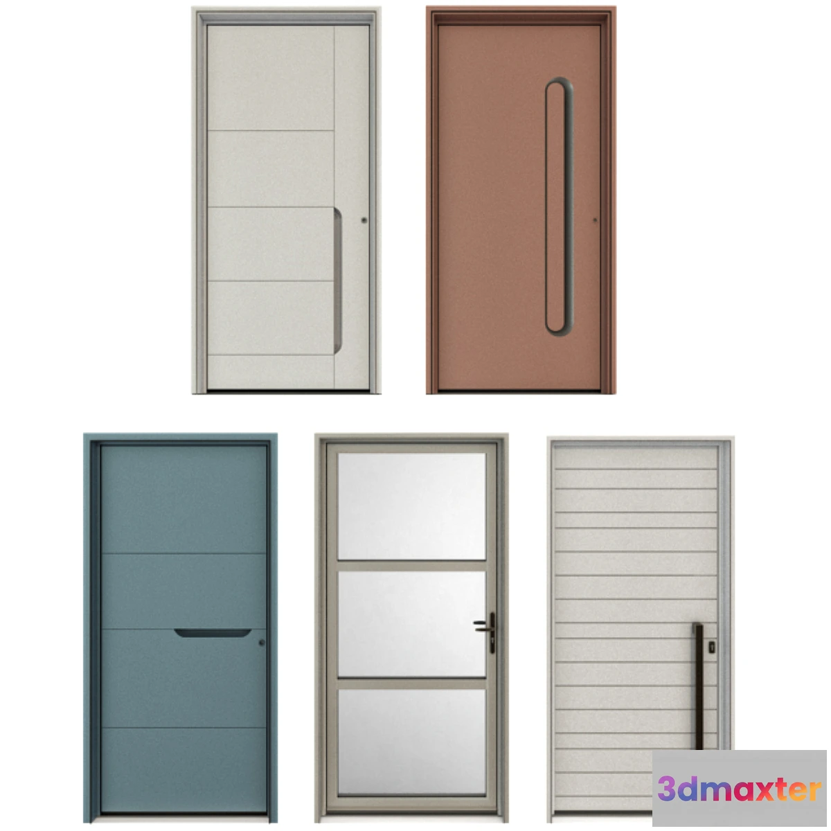 1465572 - Entrance metal doors 3D Max