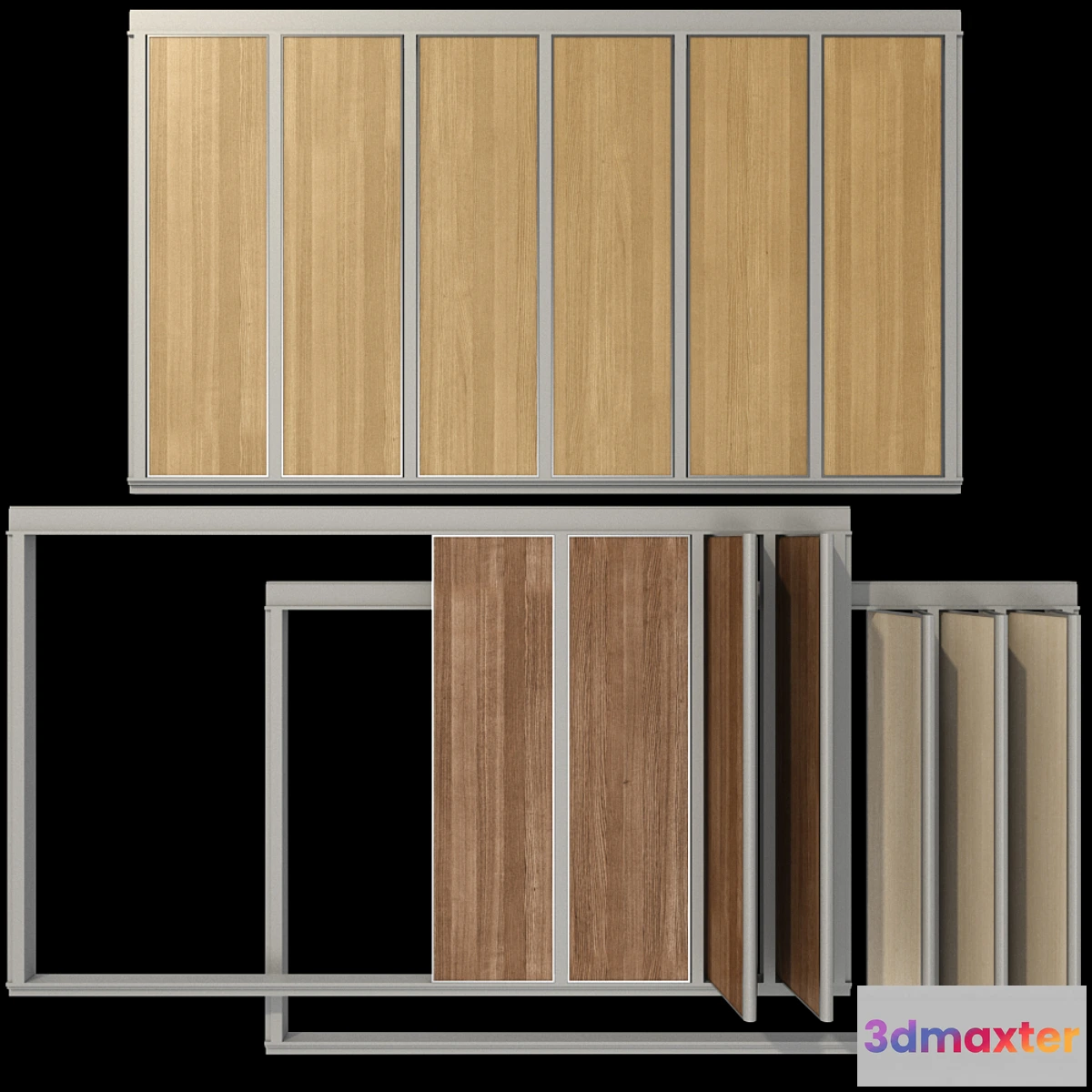 1466276 - Sliding Partition Walls _ Wood Sliding Partition Walls 3D Max