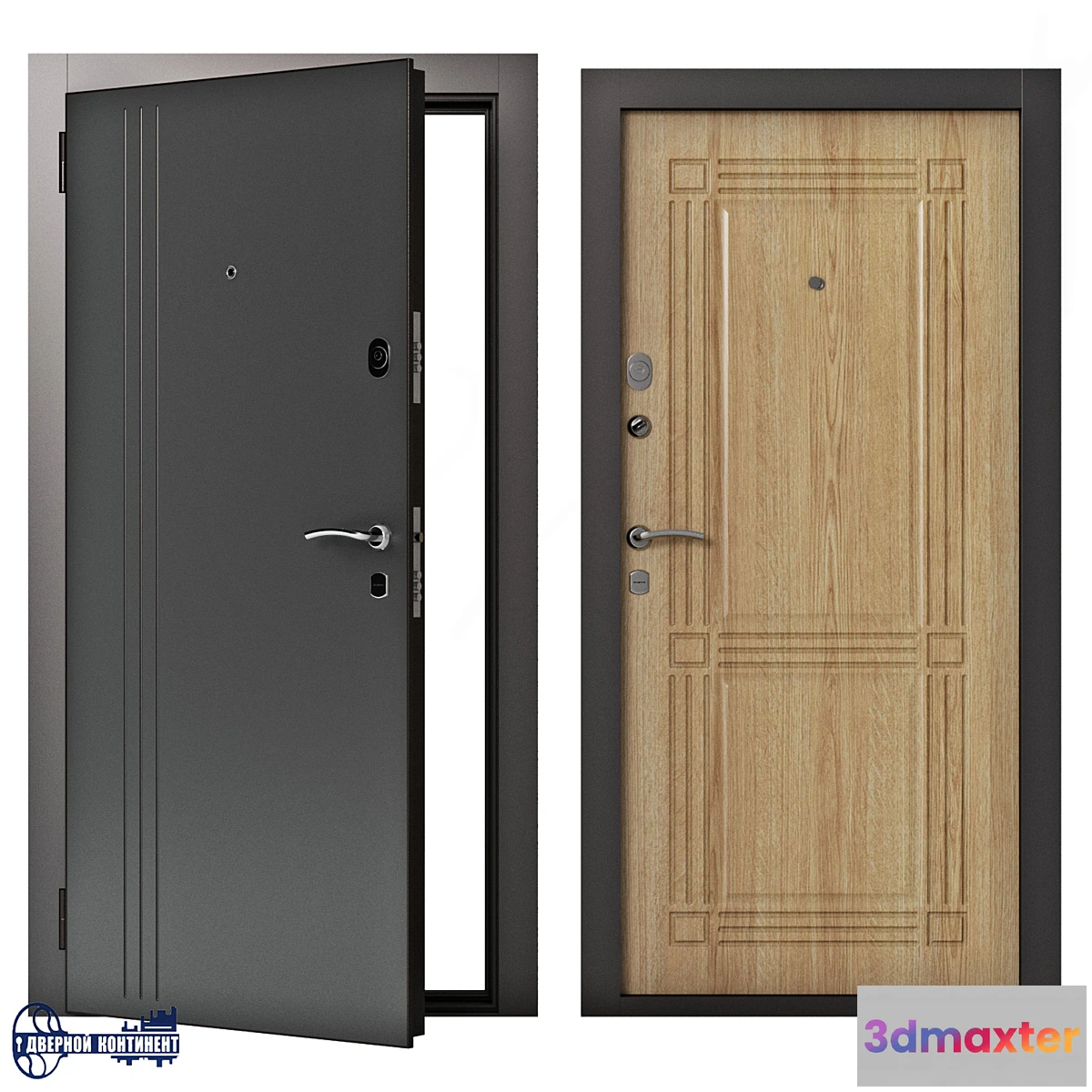 1468074 - Entrance doors Continent-Line 3D Max