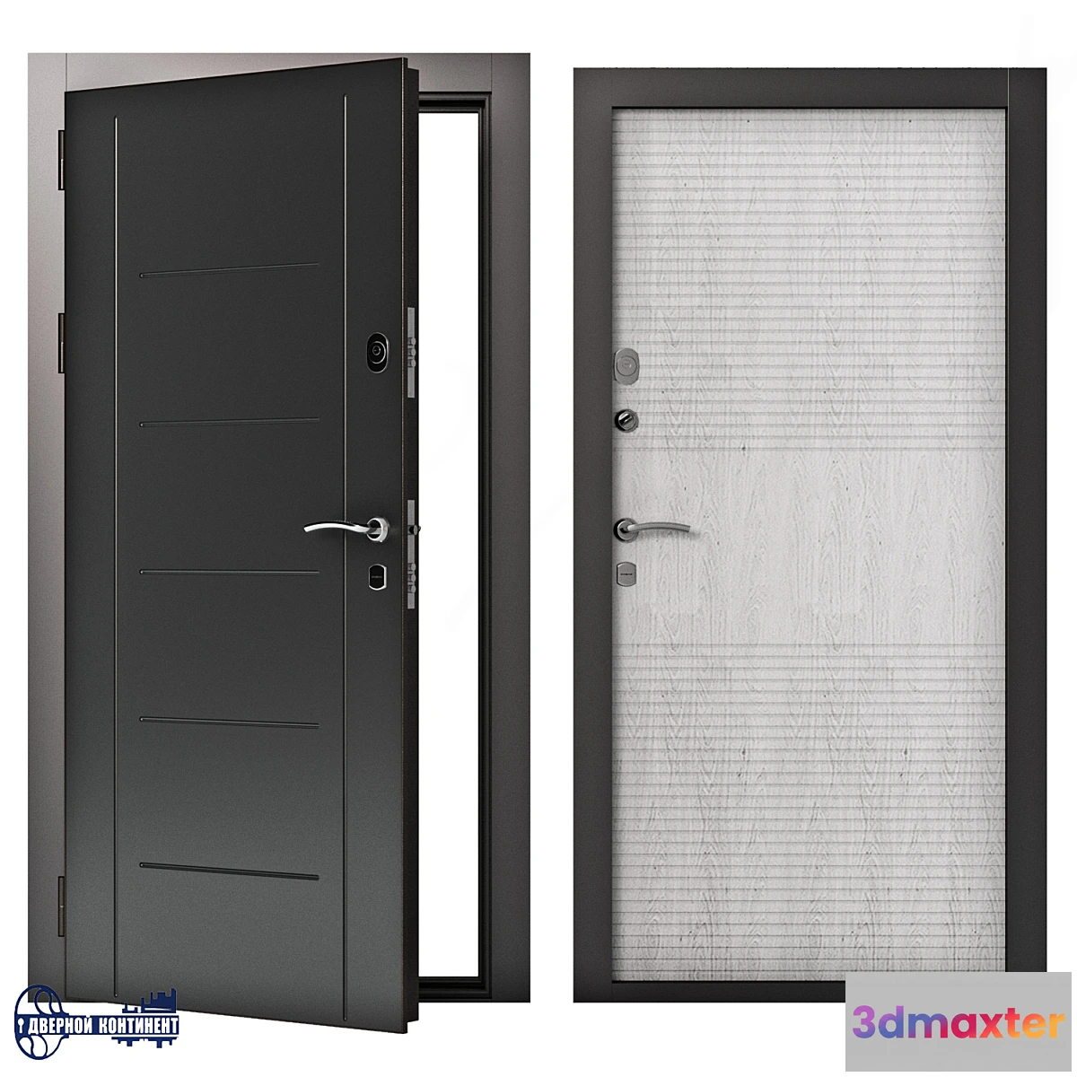 1473092 - Entrance doors Continent-Thermal 3D Max