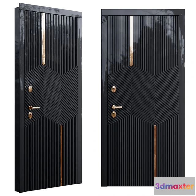 1538940 - Art deco black front door 3D Max