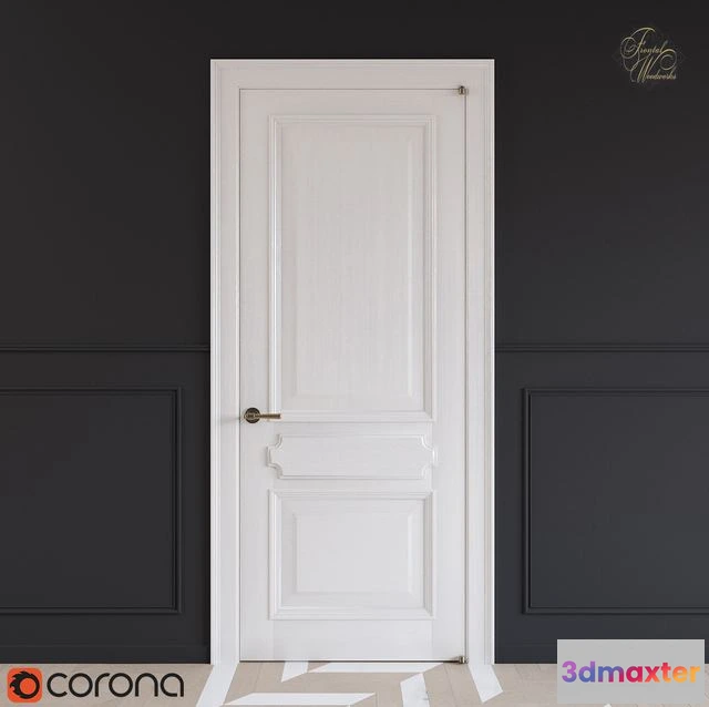 1540005 - Doors_White_Classic 3D Max