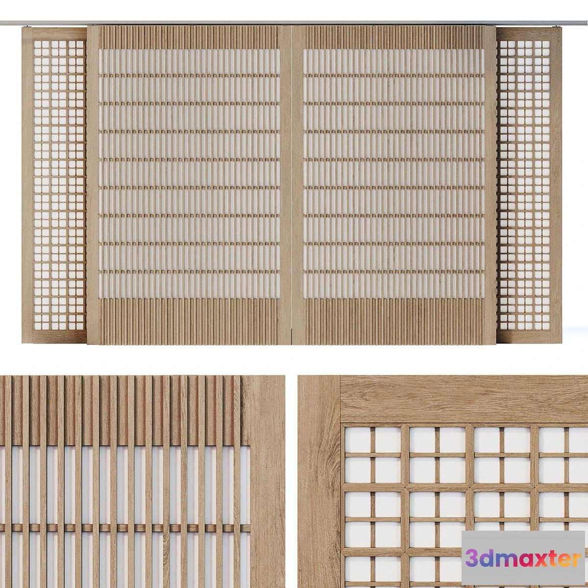 1544649 - Sliding partition Japandi 3D Max