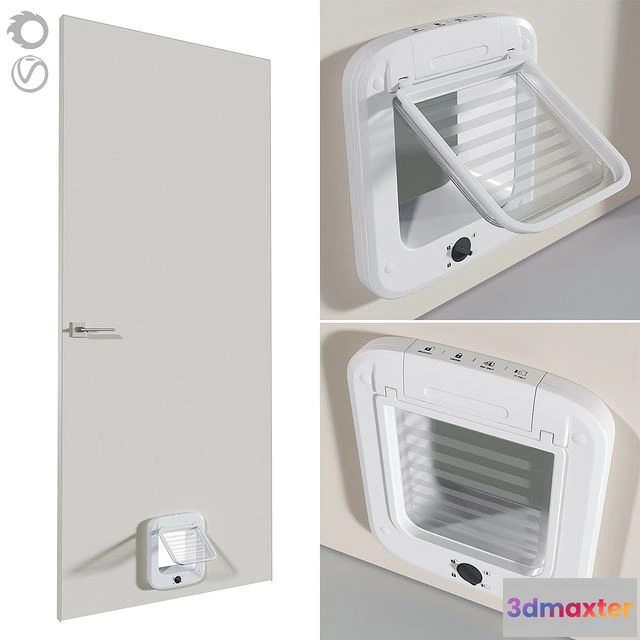 1552611 - Street door for cats Trixie 3850 3D Max