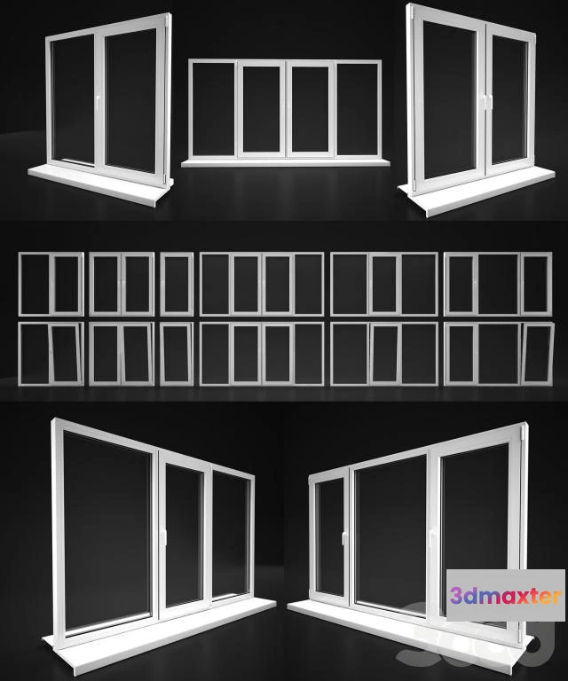 1563839 - Heat-resistant windows Elvial 3D Max