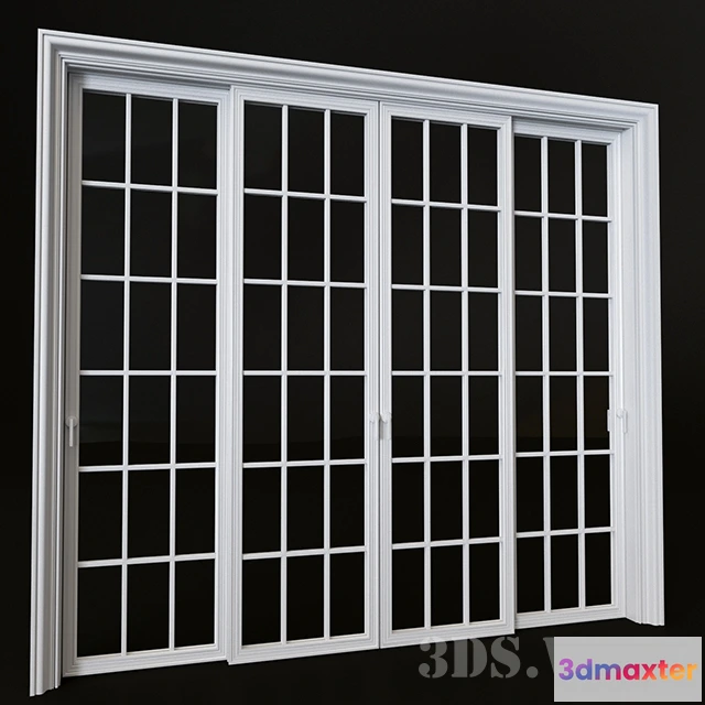 1665526 - other-models - Large classic door with windows 3D Max