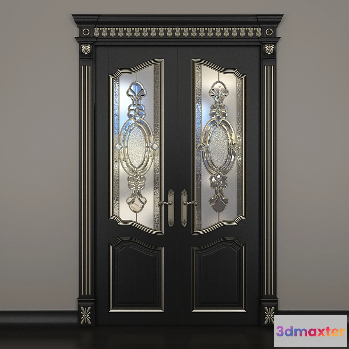 576842 - Door with stained glass